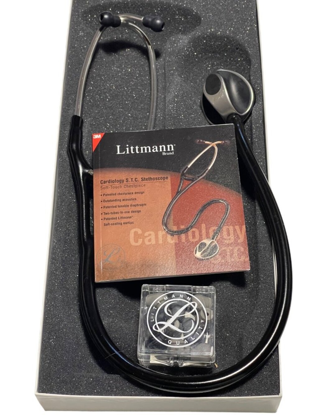 3M Littmann Cardiology STC Stethoscope Soft-Touch Chestpiece Black 27 Inch